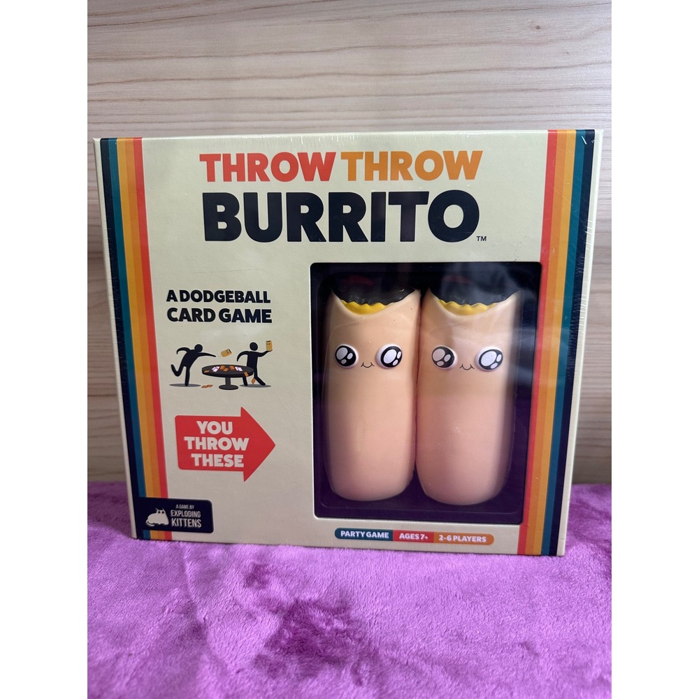 New! Throw Throw Burrito Dodgeball Card Game Ages 7+